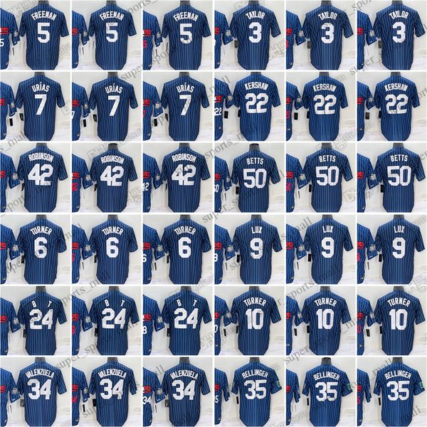 new baseball jersey 7 julio urias freddie an mookie betts jackie robinson fernando valenzuela taylor trea turner lux turner dodgers city jer, Blue;black
new baseball jersey 7 julio urias freddie an mookie betts jackie robinson fernando valenzuela taylor trea turner lux turner dodgers city jer, Blue;black