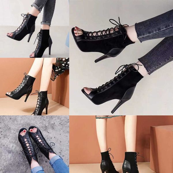nxy sandals lace-up sandals heels 9cm women's shoes summer 2023 trend black peep toe boots fashion cloth stilettos jazz dance female 23
nxy sandals lace-up sandals heels 9cm women's shoes summer 2023 trend black peep toe boots fashion cloth stilettos jazz dance female 23