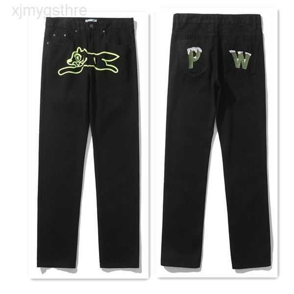 men's jeans print streetwear men hip hop baggy pants y2k clothes straight loose goth denim trousers pantalones vaquerosmen's 5v5l5, Blue
