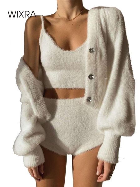 dress wixra womens suits mohair home wear long sleeve cardigan+ elatic waist shorts ladys high street casual sweet sets, White
dress wixra womens suits mohair home wear long sleeve cardigan+ elatic waist shorts ladys high street casual sweet sets, White