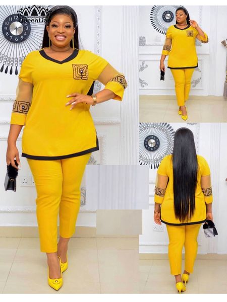ethnic clothing african suit 4 colors sleeve advanced embroidery diamond with pants for women twopiece set tz18 230419, Red
ethnic clothing african suit 4 colors sleeve advanced embroidery diamond with pants for women twopiece set tz18 230419, Red