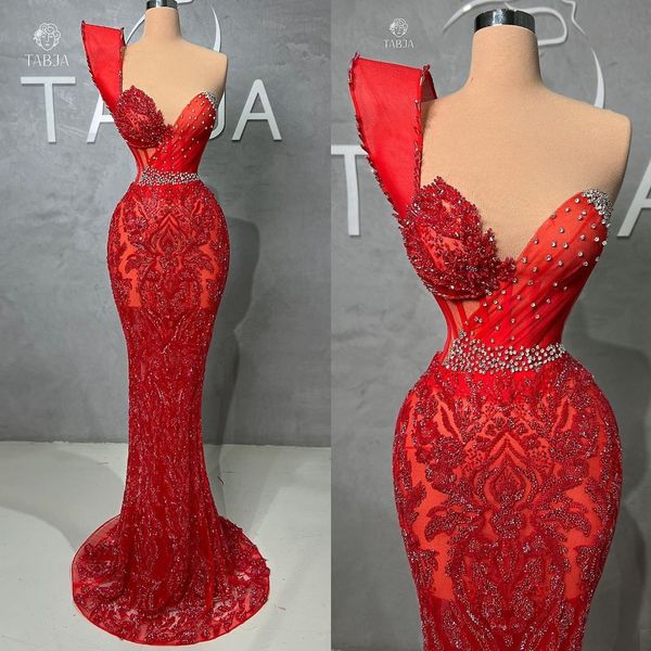 exquisite red mermaid prom dresses one shoulder v neck party dresses beading lace custom made evening dress, Black;red
exquisite red mermaid prom dresses one shoulder v neck party dresses beading lace custom made evening dress, Black;red