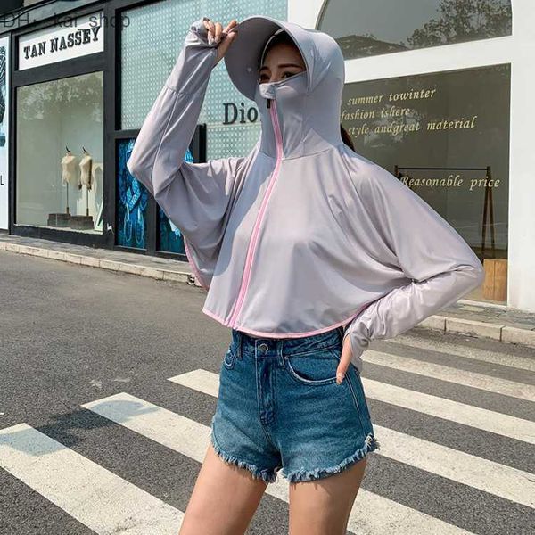 womens new sunscreen clothing for in spring and summer sun shading breathability uv protection thin original gauze ice silk with hooded face, White
womens new sunscreen clothing for in spring and summer sun shading breathability uv protection thin original gauze ice silk with hooded face, White