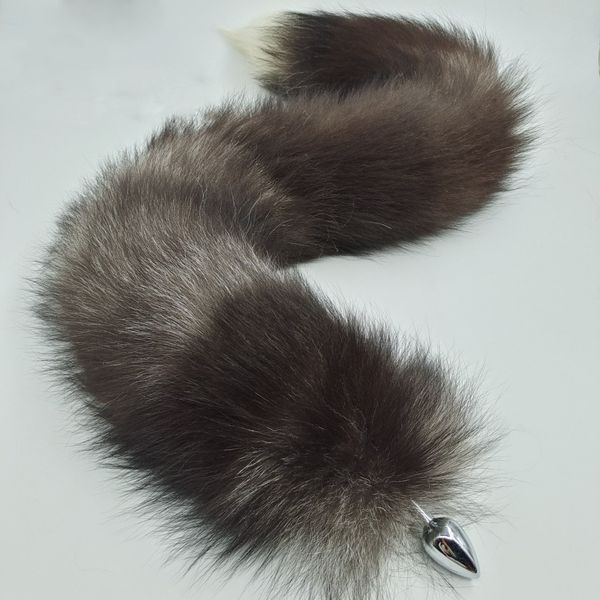 70cm/27.5"- real natural silver fox fur tail plug funny sweet games costume party cosplay toys
70cm/27.5"- real natural silver fox fur tail plug funny sweet games costume party cosplay toys
