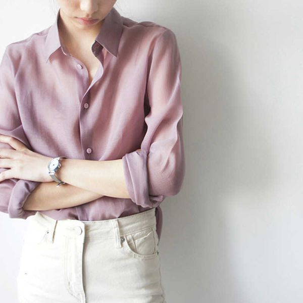 2023 luxury women's spring and autumn new versatile polo cardigan temperament commuter pink solid shirt, White
2023 luxury women's spring and autumn new versatile polo cardigan temperament commuter pink solid shirt, White