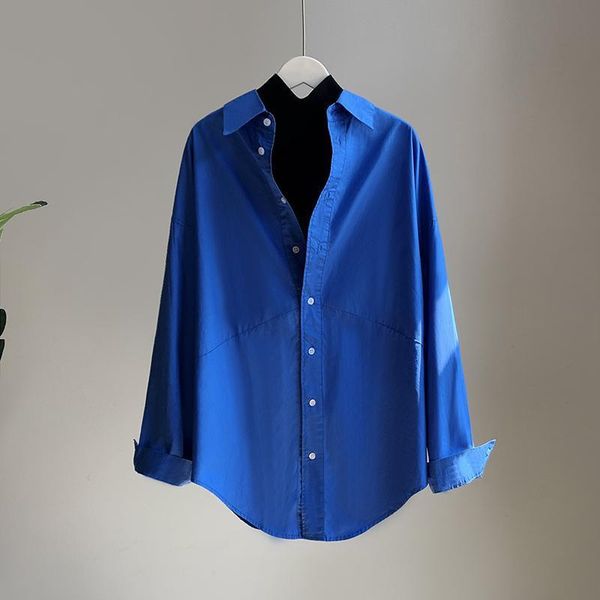 shirts fashion basic long sleeve solid color spliced shirt 2022 autumn female korean commute allmatch turndown collar button blouse, White
shirts fashion basic long sleeve solid color spliced shirt 2022 autumn female korean commute allmatch turndown collar button blouse, White