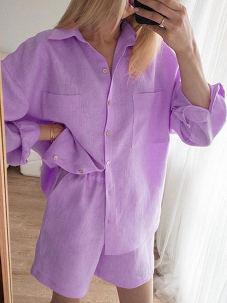 dress elegant women solid 2pc sets homewear fashion lapel button shirts and mid waist shorts suits women long sleeve pockets outfits, White
dress elegant women solid 2pc sets homewear fashion lapel button shirts and mid waist shorts suits women long sleeve pockets outfits, White