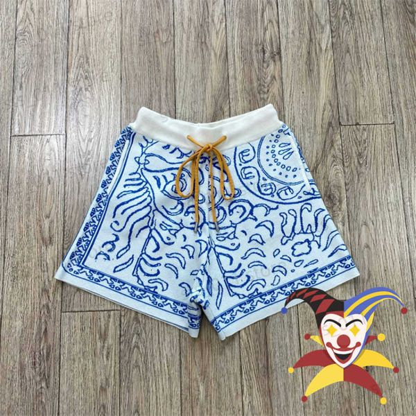 men's shorts blue jacquard drawstring shorts men women yellow knit shorts t230419, White;black
men's shorts blue jacquard drawstring shorts men women yellow knit shorts t230419, White;black