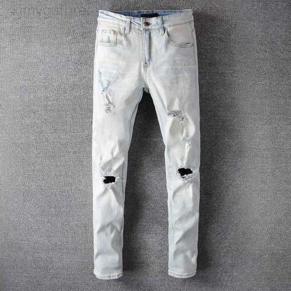 mens jeans classic hip hop pants stylist distressed ripped biker jean slim fit motorcycle denim 3drdc, Blue
mens jeans classic hip hop pants stylist distressed ripped biker jean slim fit motorcycle denim 3drdc, Blue