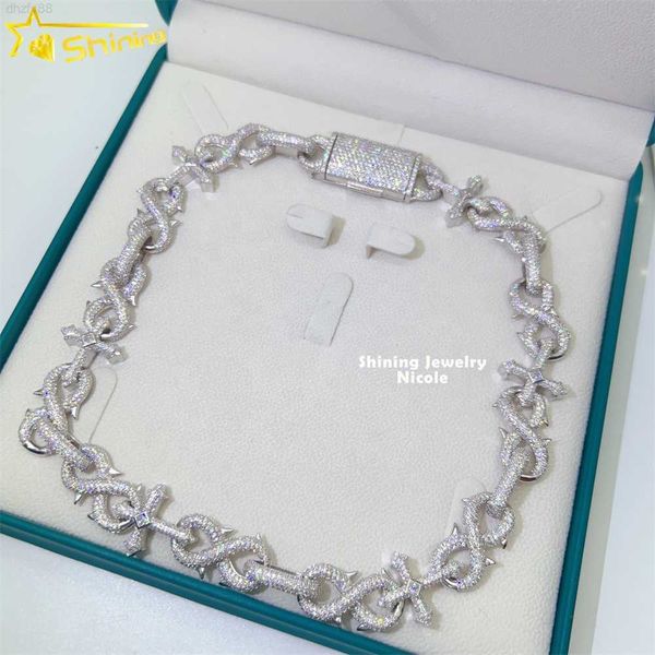 925 moissanite cuban link chain 18mm width cross style hip hop iced out mens cuban chain necklace, Silver
925 moissanite cuban link chain 18mm width cross style hip hop iced out mens cuban chain necklace, Silver