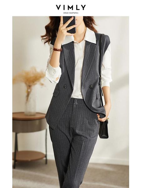 pants vimly autumn women's clothing set fashion single button blazers high waist suit pant office lady female two piece set v0592, White
pants vimly autumn women's clothing set fashion single button blazers high waist suit pant office lady female two piece set v0592, White