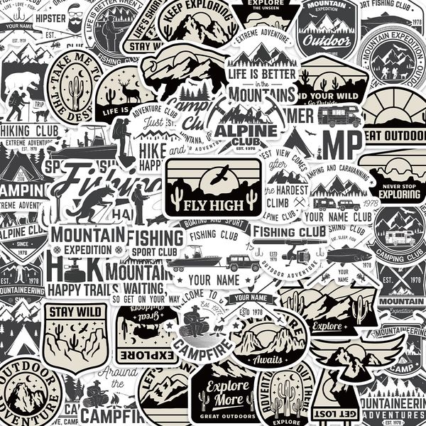 50pcs wholesale black and white outdoor stickers waterproof sticker for luggage lapguitar skateboard notebook water bottle phone case car de
50pcs wholesale black and white outdoor stickers waterproof sticker for luggage lapguitar skateboard notebook water bottle phone case car de