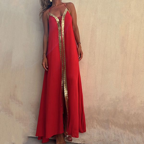 casual dresses summer sleeveless hollow long v neck halter lace up holiday elegant patchwork backless sling draped beach 230419, Black;gray
casual dresses summer sleeveless hollow long v neck halter lace up holiday elegant patchwork backless sling draped beach 230419, Black;gray