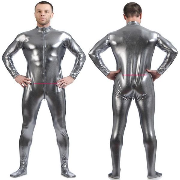 men's body suit costumes front long zipper silver grey shiny lycra metallic men catsuit costume outfit no head hand halloween2474, Black
men's body suit costumes front long zipper silver grey shiny lycra metallic men catsuit costume outfit no head hand halloween2474, Black