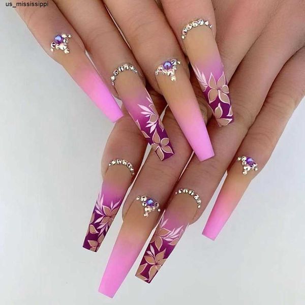 false nails gradient purple flower nail tips 24pcs ballerina straight square full cover artificial false nails fake detachable nail capsules, Red;gold
false nails gradient purple flower nail tips 24pcs ballerina straight square full cover artificial false nails fake detachable nail capsules, Red;gold