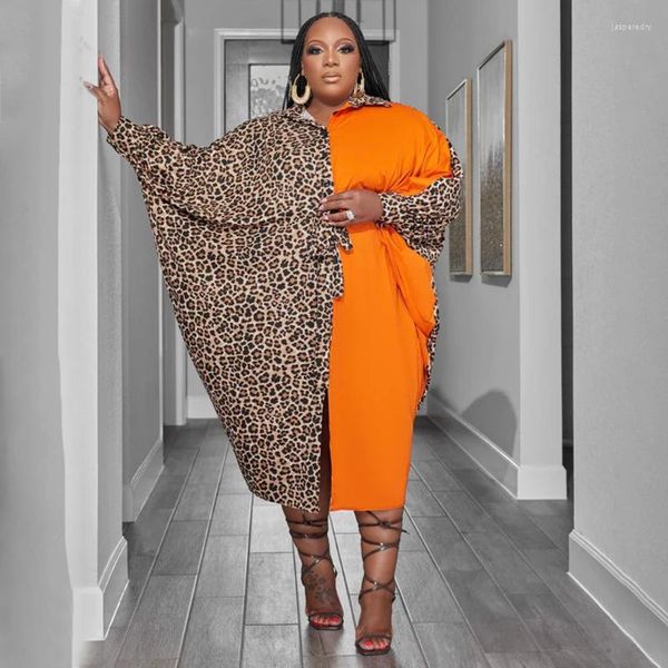 plus size dresses kexu leopard patchwork shirt style maxi dress for woman single breasted batwing sleeve loose casual street, Black
plus size dresses kexu leopard patchwork shirt style maxi dress for woman single breasted batwing sleeve loose casual street, Black