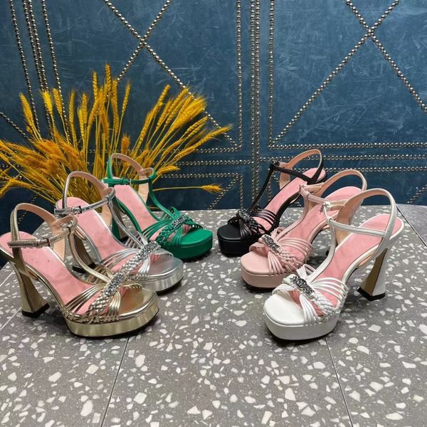 designer high heeled sandals leather waterproof platform rough heel leather fashion woman shoes metal buckle parties luxury sandals35- 42, Black
designer high heeled sandals leather waterproof platform rough heel leather fashion woman shoes metal buckle parties luxury sandals35- 42, Black
