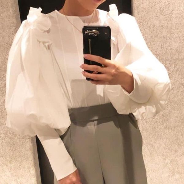 t-shirt sweet chic edible tree fungus patchwork shirts elegant temperament solid blouses women o neck lantern sleeve blusas, White
t-shirt sweet chic edible tree fungus patchwork shirts elegant temperament solid blouses women o neck lantern sleeve blusas, White