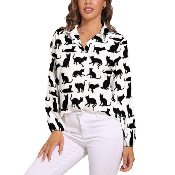 shirts black cat blouse women cute cuddly kittens classic loose blouses long sleeve kawaii shirts printed clothing big size, White
shirts black cat blouse women cute cuddly kittens classic loose blouses long sleeve kawaii shirts printed clothing big size, White