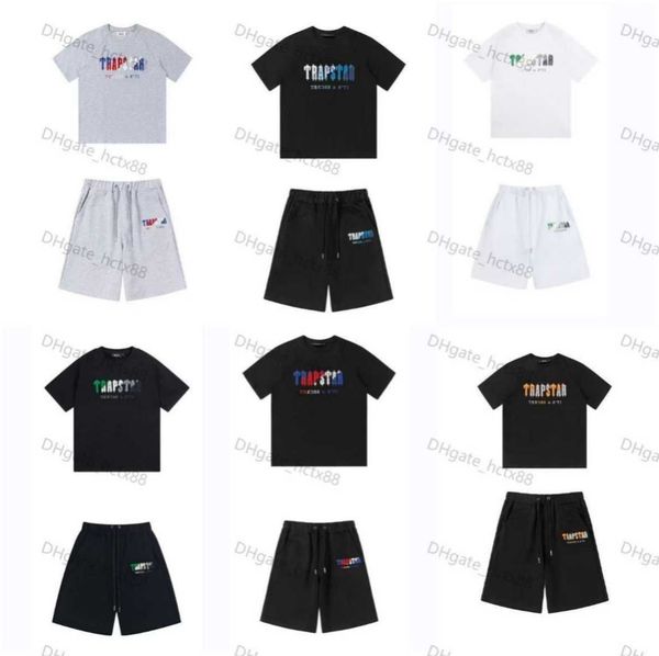 men's t-shirts brand men's tracksuit t-shirt shorts suit two piece sets summer plush embroidery trapstar short sleeve sportswearme, White;black
men's t-shirts brand men's tracksuit t-shirt shorts suit two piece sets summer plush embroidery trapstar short sleeve sportswearme, White;black