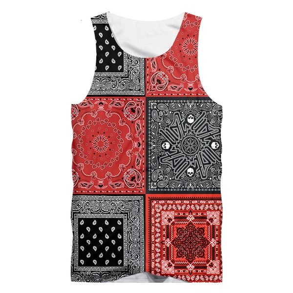 men' tank ifpd eu size summer bandana 3d tank men hip hop paisley sleeveless shirts streetwear male graphic punk fitness vest harajuk, White;black
men' tank ifpd eu size summer bandana 3d tank men hip hop paisley sleeveless shirts streetwear male graphic punk fitness vest harajuk, White;black