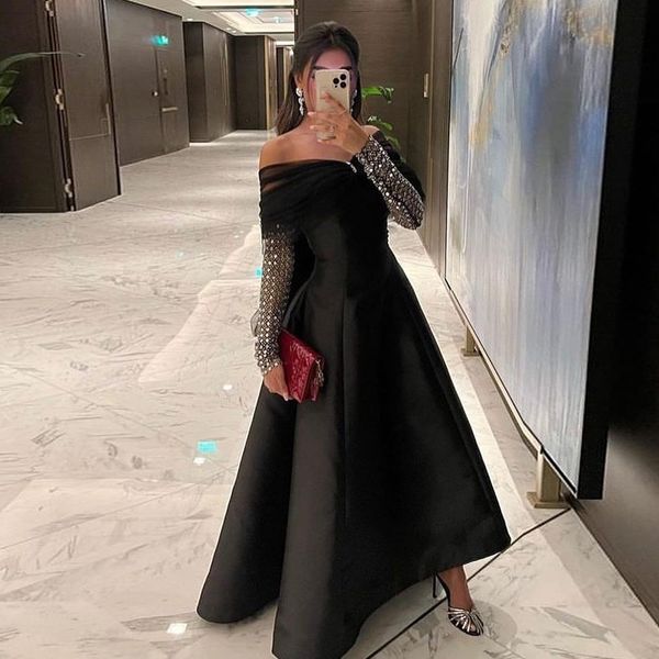 beading luxury dubai evening dresses for women formal party black long sleeve gala prom gowns, Black;red
beading luxury dubai evening dresses for women formal party black long sleeve gala prom gowns, Black;red