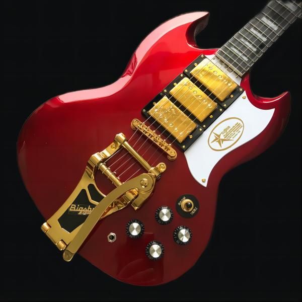factory custom red sg electric guitar 3 pickups gold hardware258
factory custom red sg electric guitar 3 pickups gold hardware258