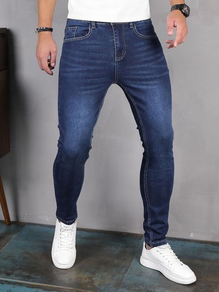 men's jeans fashion classic blue pants for casual skinny cotton stretchy slim fit hip hop denim jogging trousers 2023 230418
men's jeans fashion classic blue pants for casual skinny cotton stretchy slim fit hip hop denim jogging trousers 2023 230418