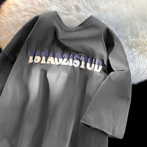 men's tshirts simple american style retro creative letter short sleeve tshirt men and women ins summer loose casual couple y2k clothes, White;black
men's tshirts simple american style retro creative letter short sleeve tshirt men and women ins summer loose casual couple y2k clothes, White;black