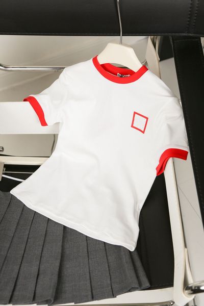 2023 new style summer women's t-shirt cute o-neck letter print pullover short shirts fashion color blocking women tees, White
2023 new style summer women's t-shirt cute o-neck letter print pullover short shirts fashion color blocking women tees, White