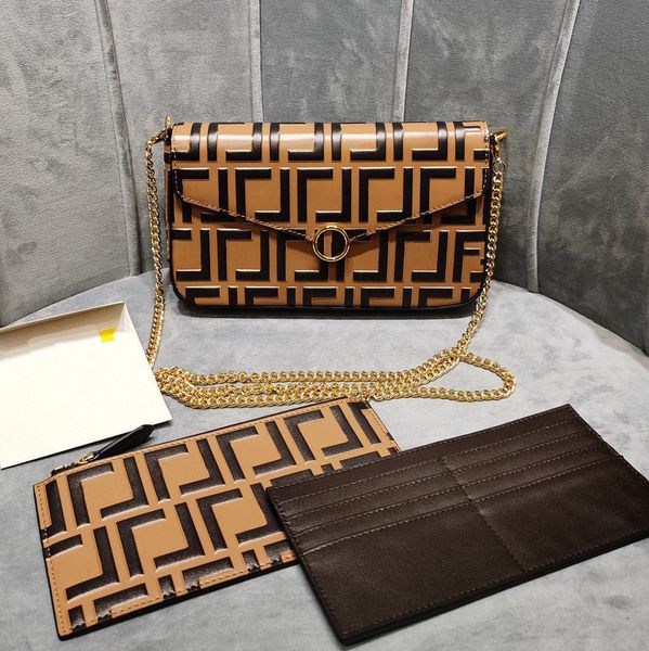 3 piece lady shoulder bags with box luxury designer triple genuine leather woman gold chain pochette crossbody embossing lady handbag mens w
3 piece lady shoulder bags with box luxury designer triple genuine leather woman gold chain pochette crossbody embossing lady handbag mens w