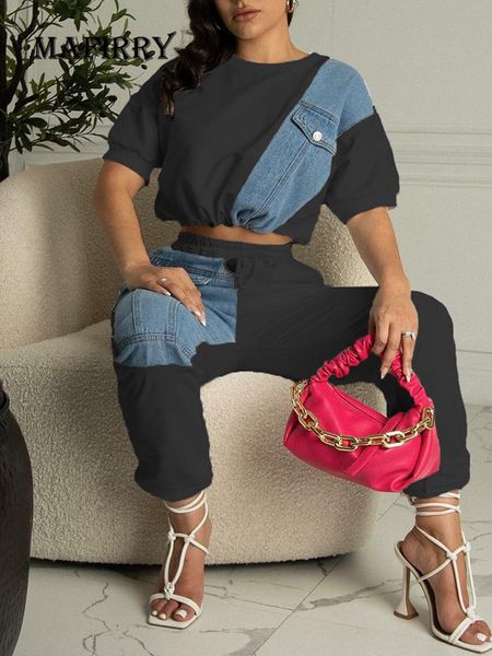 pants 2022 new women pocket short sportswear 2pcs outfit summer oneck denim patchwork loungewear ladies matching set dropshipping, White
pants 2022 new women pocket short sportswear 2pcs outfit summer oneck denim patchwork loungewear ladies matching set dropshipping, White