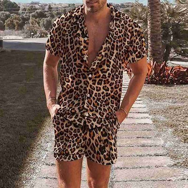 tracksuits leopard print 2 piece suit deep v-neck tracksuit short sleeve male set loose beachwear conjuntos cortos beach dailywear, Gray
tracksuits leopard print 2 piece suit deep v-neck tracksuit short sleeve male set loose beachwear conjuntos cortos beach dailywear, Gray