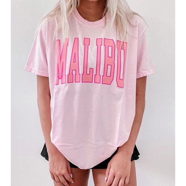 womens tshirt malibu women pink short sleeve t shirts retro style loose cotton crewneck summer tees ins fashion letters printing shirts 230, White
womens tshirt malibu women pink short sleeve t shirts retro style loose cotton crewneck summer tees ins fashion letters printing shirts 230, White