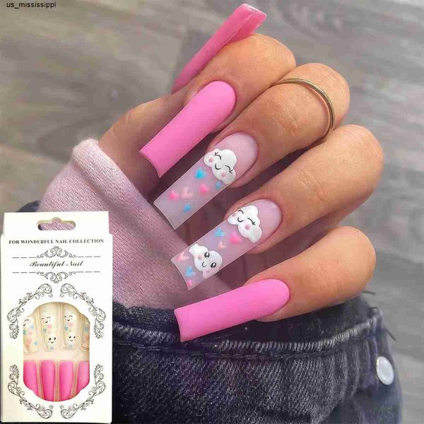 false nails 24pcs stiletto ballerina fake nail long cloud smiley full cover tips coffin press on art acrylic decal with glue false nails j23, Red;gold
false nails 24pcs stiletto ballerina fake nail long cloud smiley full cover tips coffin press on art acrylic decal with glue false nails j23, Red;gold