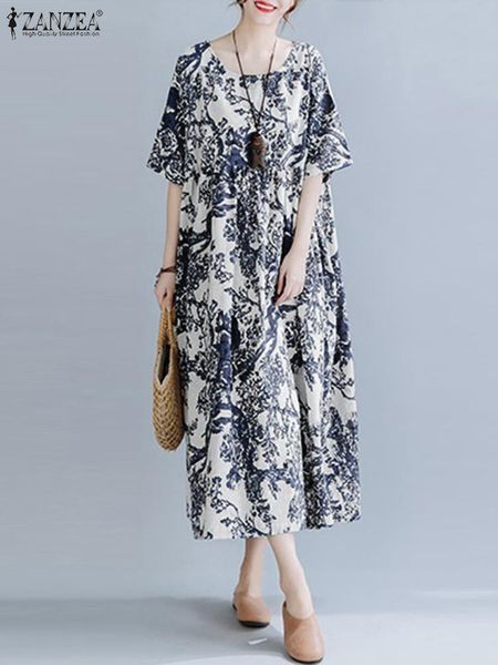 dresses vintage printed maxi dress women summer sundress zanzea casual half sleeve floral vestidos female o neck robe femme oversized, Black;gray
dresses vintage printed maxi dress women summer sundress zanzea casual half sleeve floral vestidos female o neck robe femme oversized, Black;gray