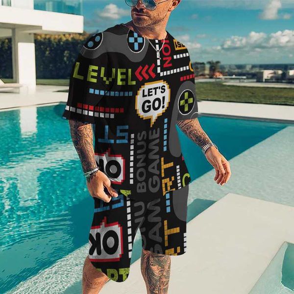 tracksuits men's outfit summer short sleeve t shirt set fashion 2 piece streetwear 3d letter printed beach shorts oversized sportswear, Gray
tracksuits men's outfit summer short sleeve t shirt set fashion 2 piece streetwear 3d letter printed beach shorts oversized sportswear, Gray