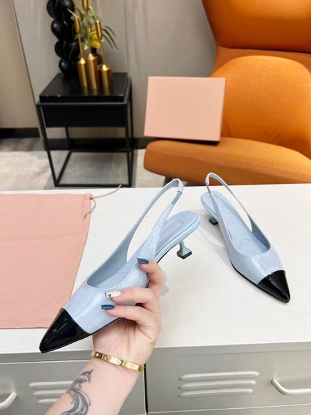 pointed stitching patent leather cat heel sandals designer wedding evening dress with comfortable shoes at the back 34-40, Black
pointed stitching patent leather cat heel sandals designer wedding evening dress with comfortable shoes at the back 34-40, Black