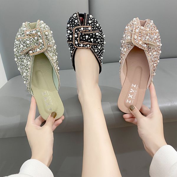 slippers for women loafers glitter slides ladies' slippers peep toe flat shoes female pantofle fashion jelly luxury 230419, Black
slippers for women loafers glitter slides ladies' slippers peep toe flat shoes female pantofle fashion jelly luxury 230419, Black