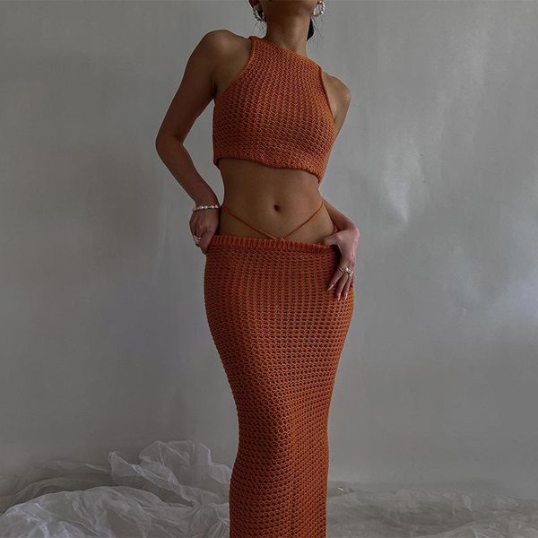 dresses gaono chic women knitted two piece set crochet hollow out backless tie up bandage crop vest wrap bodycon long skirts holiday, White;black
dresses gaono chic women knitted two piece set crochet hollow out backless tie up bandage crop vest wrap bodycon long skirts holiday, White;black