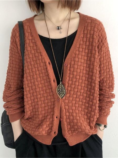 sweaters johnature women autumn knitted cotton sweaters cardigan vneck long sleeve clothes 2022 fall solid color loose female sweaters, White;black
sweaters johnature women autumn knitted cotton sweaters cardigan vneck long sleeve clothes 2022 fall solid color loose female sweaters, White;black