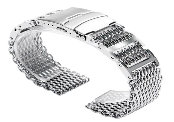 202224mm silverblack stainless steel shark mesh solid link wrist watch band replacement strap folding clasp5871562, Black;brown
202224mm silverblack stainless steel shark mesh solid link wrist watch band replacement strap folding clasp5871562, Black;brown
