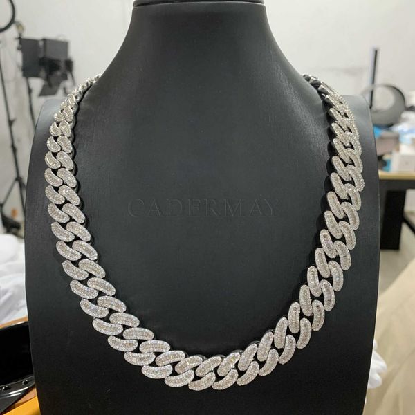 cuban chain hip hop jewelry iced out d vvs baguette moissanite diamond 925 sterling sliver 16mm width link, Silver
cuban chain hip hop jewelry iced out d vvs baguette moissanite diamond 925 sterling sliver 16mm width link, Silver