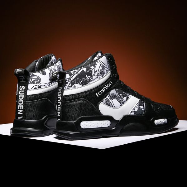 dress shoes brand men sport high graffiti sneakers trendy boys basketball sports tennis outdoor gym training athletic 230418, Black
dress shoes brand men sport high graffiti sneakers trendy boys basketball sports tennis outdoor gym training athletic 230418, Black