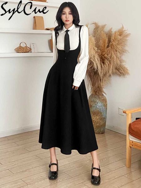 party dresses sweet classic retro black mysterious formal slim high-end simple and generous women's long pleated suspenders dress 23032, White;black
party dresses sweet classic retro black mysterious formal slim high-end simple and generous women's long pleated suspenders dress 23032, White;black