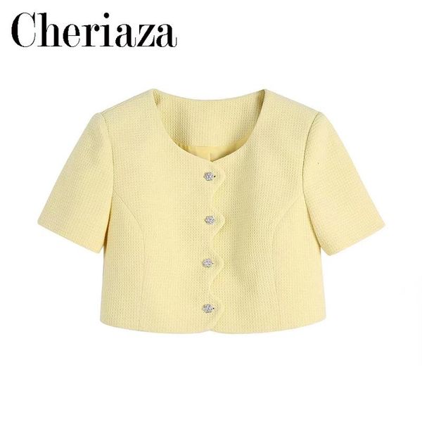 dress 2022summer women's 2 piece set yellow textures crew neck short slim fit chic blazer +high waist mini culottes tweed suit female, White
dress 2022summer women's 2 piece set yellow textures crew neck short slim fit chic blazer +high waist mini culottes tweed suit female, White