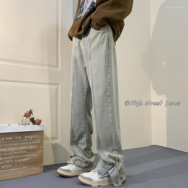 men fashion high street baggy jean spring summer korean vintage trend slim fit men y2k jeans wide leg jeans, Blue
men fashion high street baggy jean spring summer korean vintage trend slim fit men y2k jeans wide leg jeans, Blue
