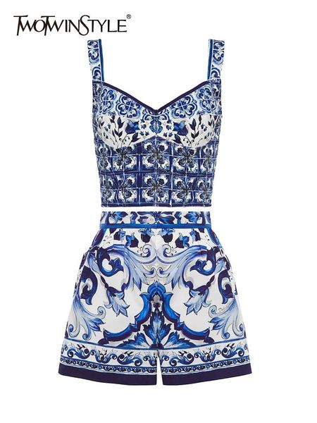 dress twotwinstyle summer two piece set womens v neck sleeveless high waist shorts print colorblock sets female clothing fashion, White
dress twotwinstyle summer two piece set womens v neck sleeveless high waist shorts print colorblock sets female clothing fashion, White
