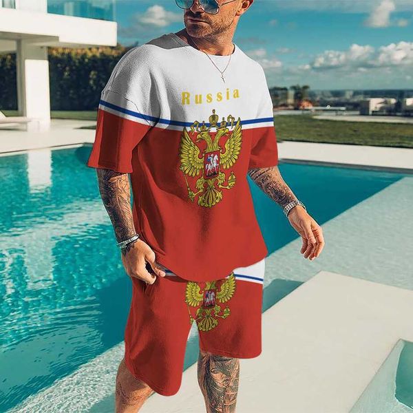 2023 tracksuits russia flag summer print men's tshirt suit fashion oversized beach t-shirt + pants set 2-piece hip hop man sportswear t, Gray
2023 tracksuits russia flag summer print men's tshirt suit fashion oversized beach t-shirt + pants set 2-piece hip hop man sportswear t, Gray