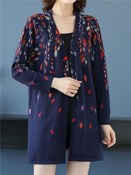 sweaters female long cardigan autumn spring floral print knitted sweaters korean fashion v neck soft cardigans women, White;black
sweaters female long cardigan autumn spring floral print knitted sweaters korean fashion v neck soft cardigans women, White;black